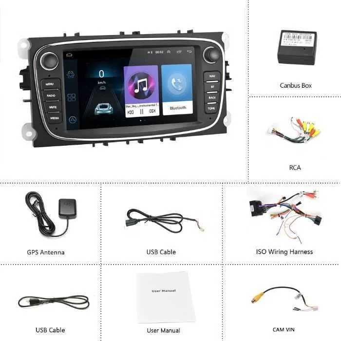 Radio Android Ford Focus Mondeo Smax Cmax Galaxy PROM