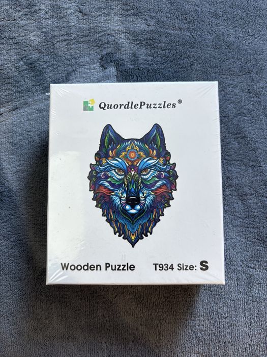 Drewniane QuordlePuzzles Ukadanka Niebieski Wilk