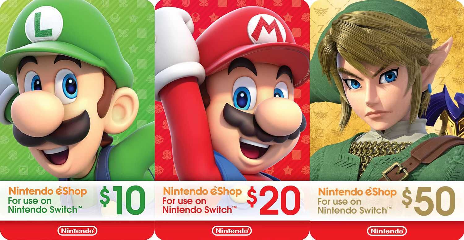 Nintendo eShop Cards (Digital). Все регионы: США, Польша, Япония и др.