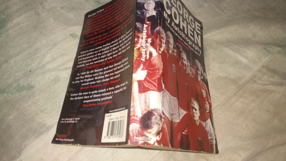 книга на английском футболист George Cohen: My Autobiography