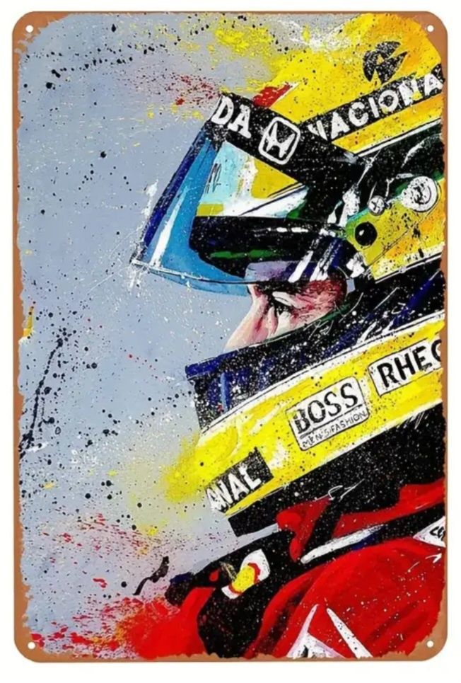 Ayrton Senna Placa metálica