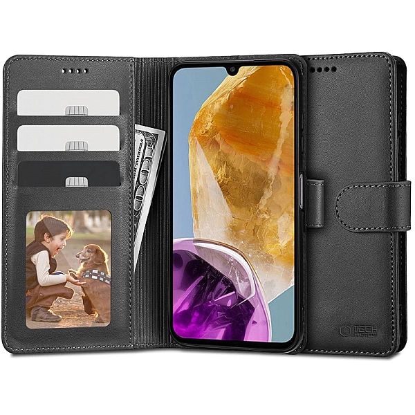Etui Tech-Protect Wallet na Samsung Galaxy M15/5G - czarne