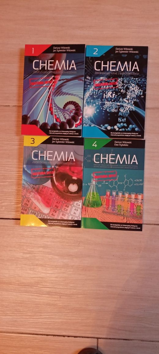 Zbiory zadań z chemii D. Witowski, 4 tomy