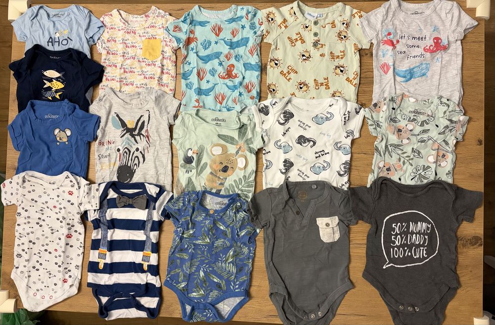 Body krótki rękaw 68 różne marki ubranka