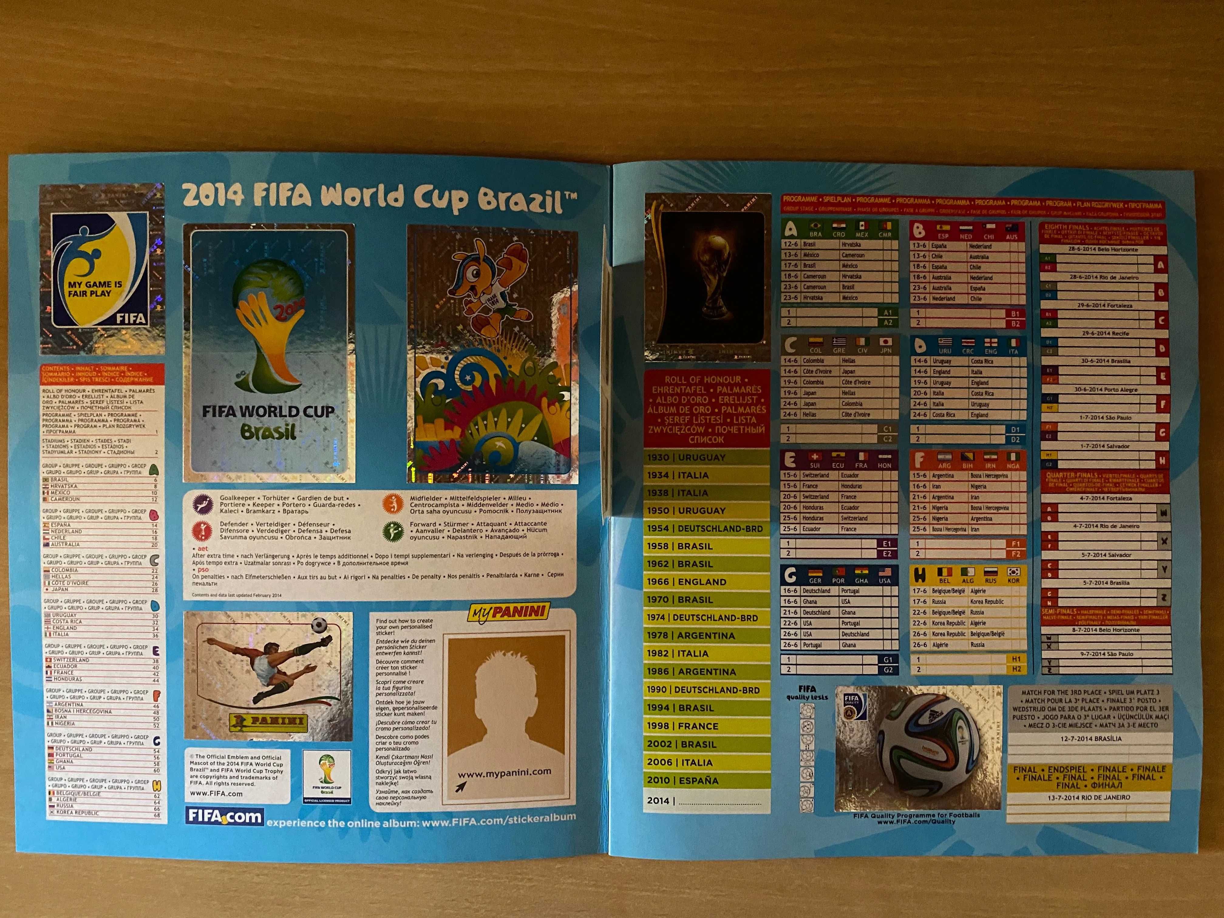 FIFA World Cup Brasil 2014 - album (cz.3) PANINI [naklejonych 639/639]