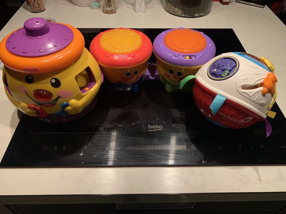 Fisher Price garnuszek, bębenek, vtech kula hula