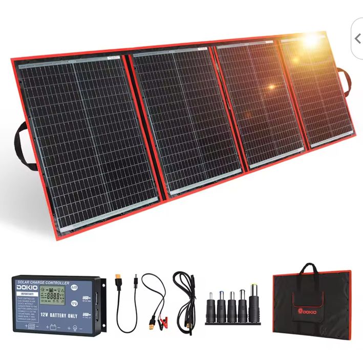 Panel słoneczny solarny Dokio 200W Kempingowy PRZENOŚNY składany