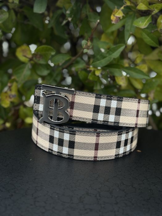 Ремень Burberry бежевый мужской ремінь Барбери шкіряний чорний пасок