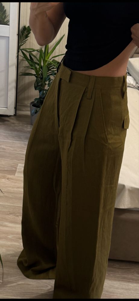 Лляні брюки zara