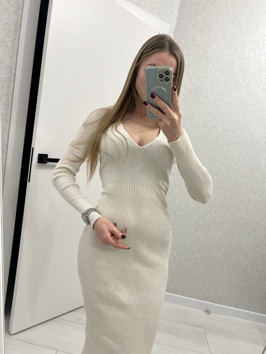 Сукня hm тепла коричнева плаття