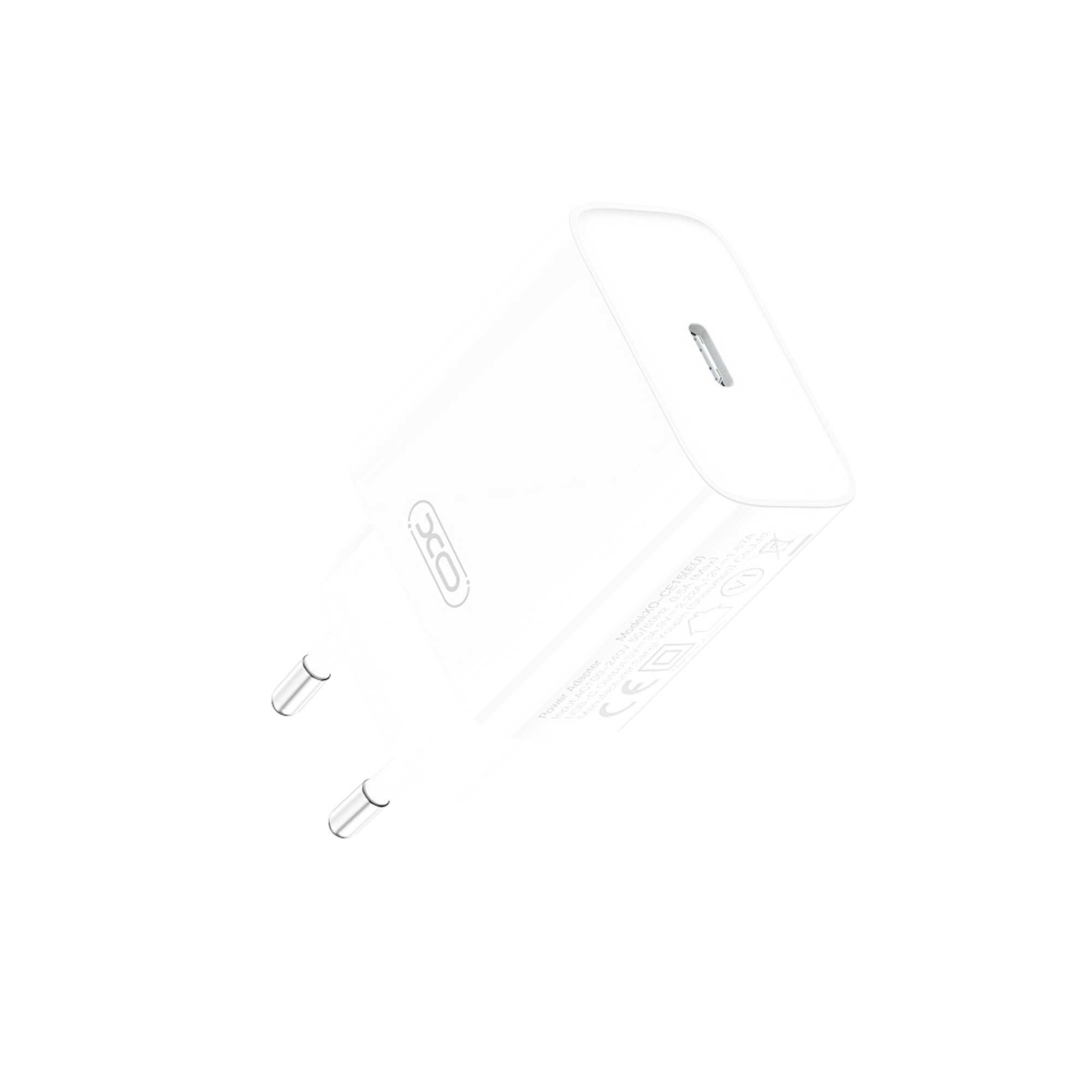 XO ładowarka sieciowa CE15 PD 20W USB-C biała kostka