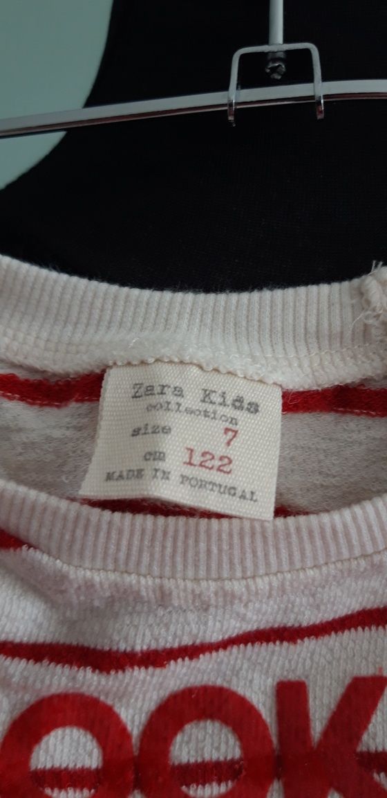 Zara sweterkowa bluzka z krótkim rękawem 122
