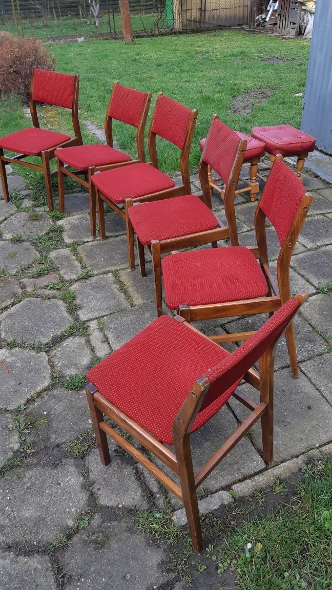 Krzesła z okresu PRL 6 sztuk