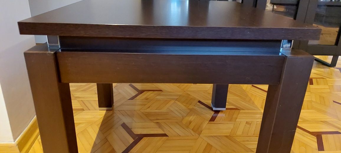 Stolik kawowy ciemnobrązowy 60×60