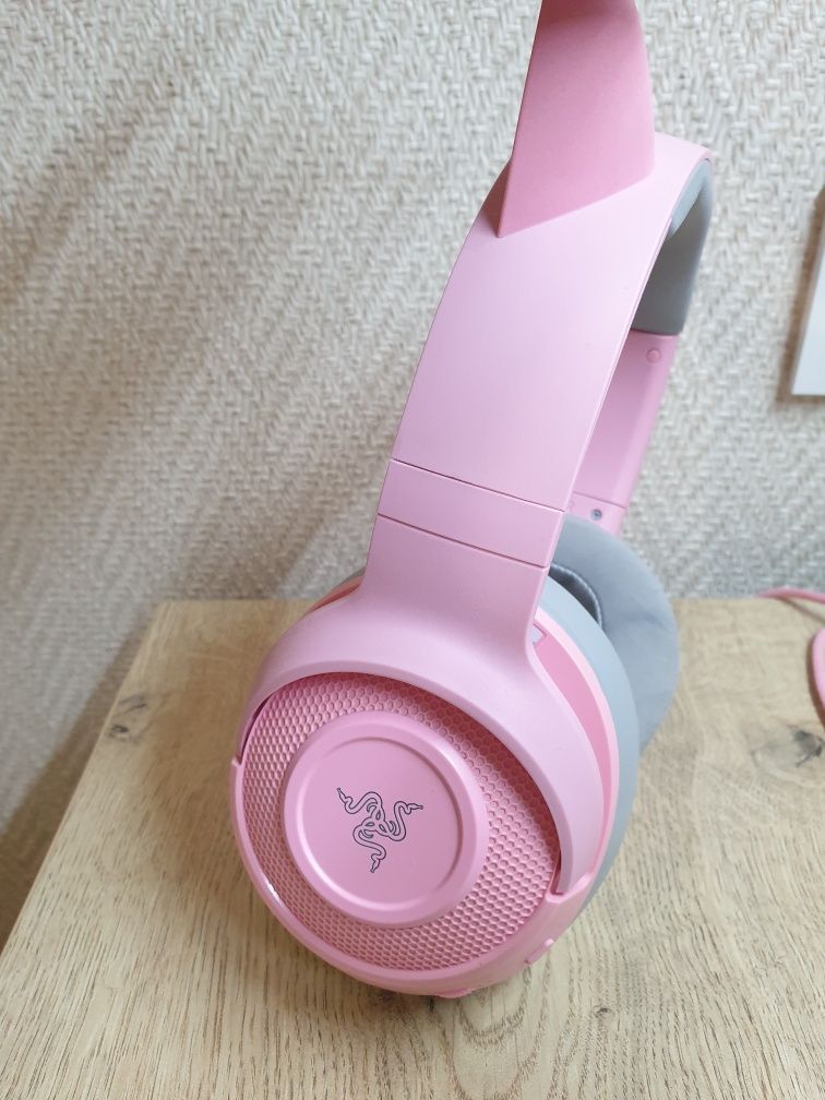 razer kitty kraken headphones наушники рейзер розовые блютуз