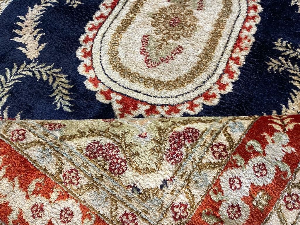 Jedwabny Tabriz 154 # 102 Perski dywan ręcznie tkany z jedwabiu