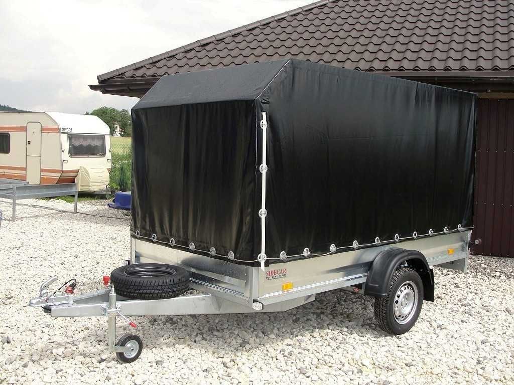 Przyczepka samochodowa SIDECAR 300x156 750 kg Producent - TRANSPORT