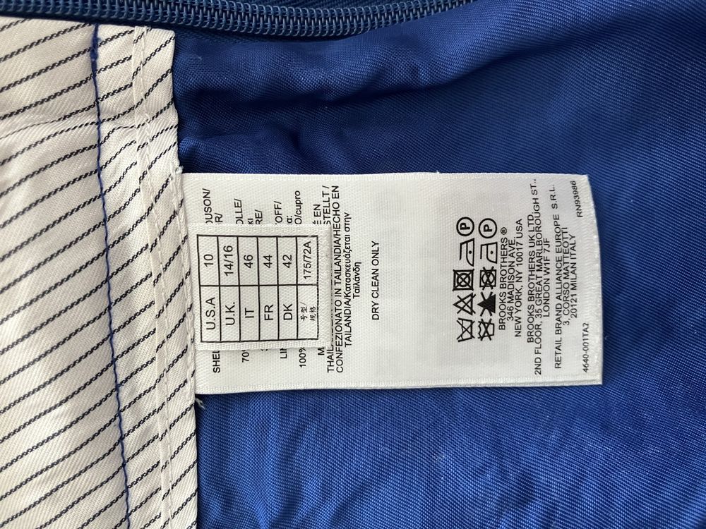 Spódniczka Brooks Brothers kobaltowa