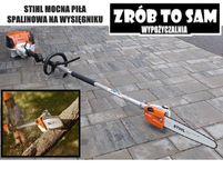 Mocna podkrzesywarka Stihl 1,9KM piła na wysięgniku multitool wynajem