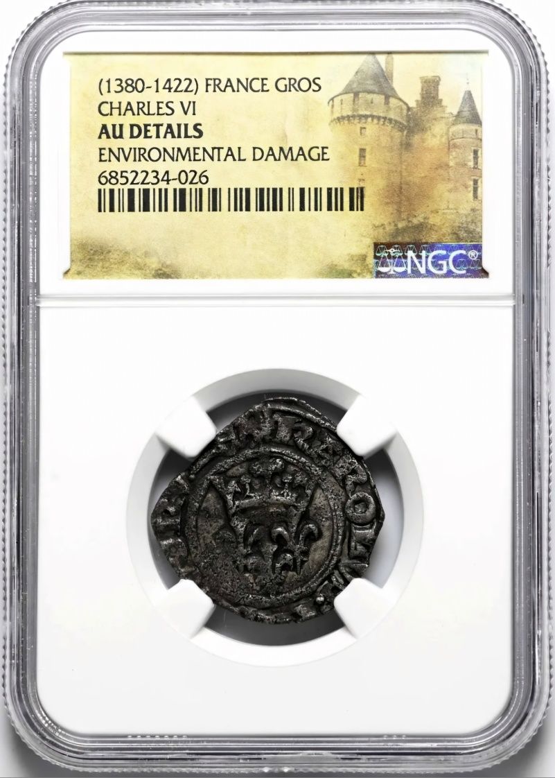 Karol VI Habsburg - moneta GROS - grading NGC