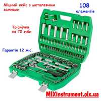 Набор инструментов, головок 1/2" & 1/4" 108 ед. INTERTOOL ET-6108SP