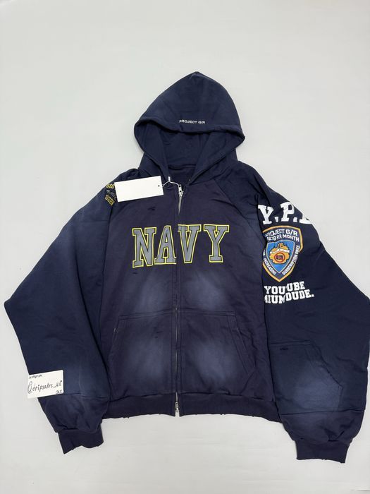 Зип худи Grailz project G/r Navy 2025 S M L XL balenciaga