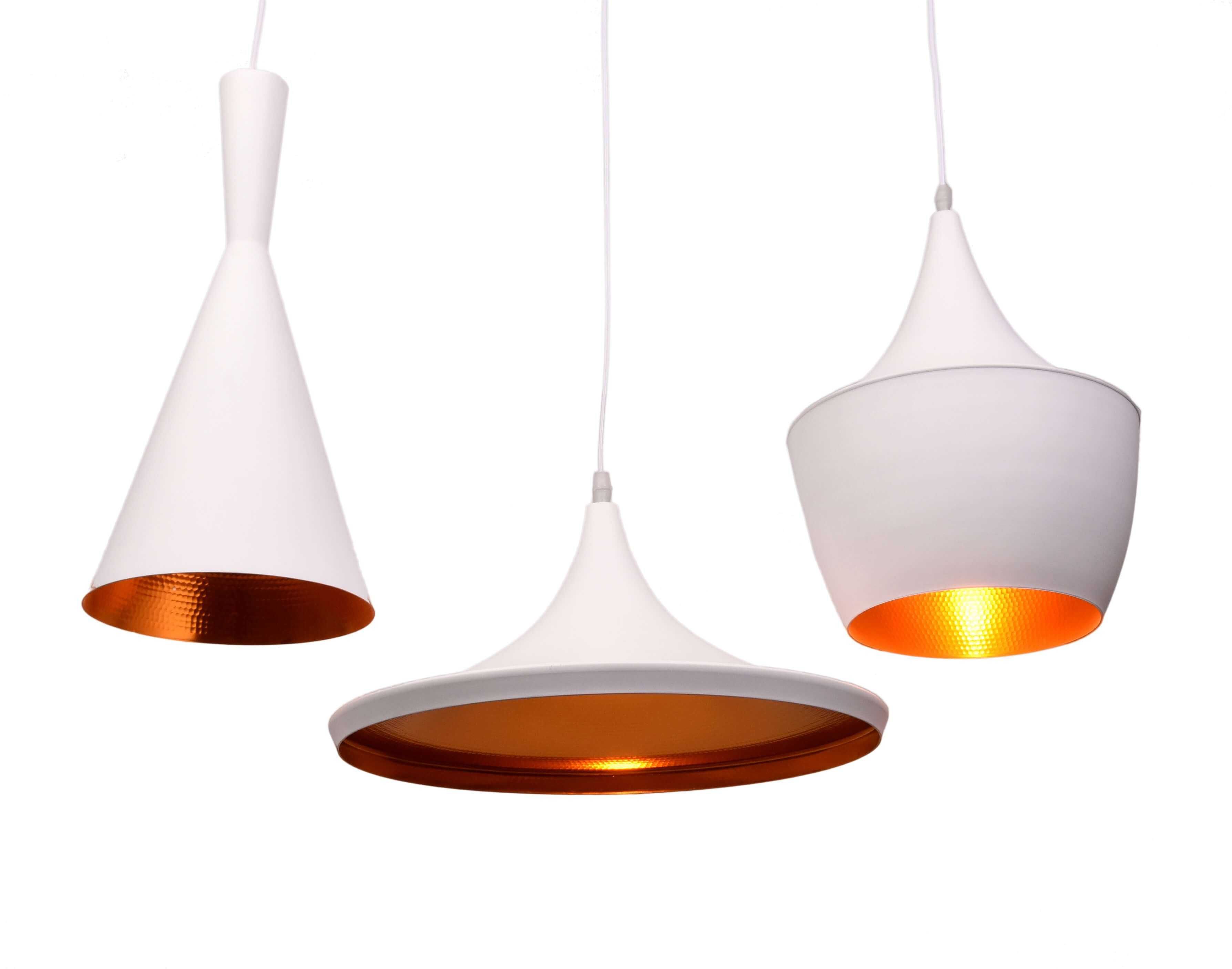 Lampa loft biało złota