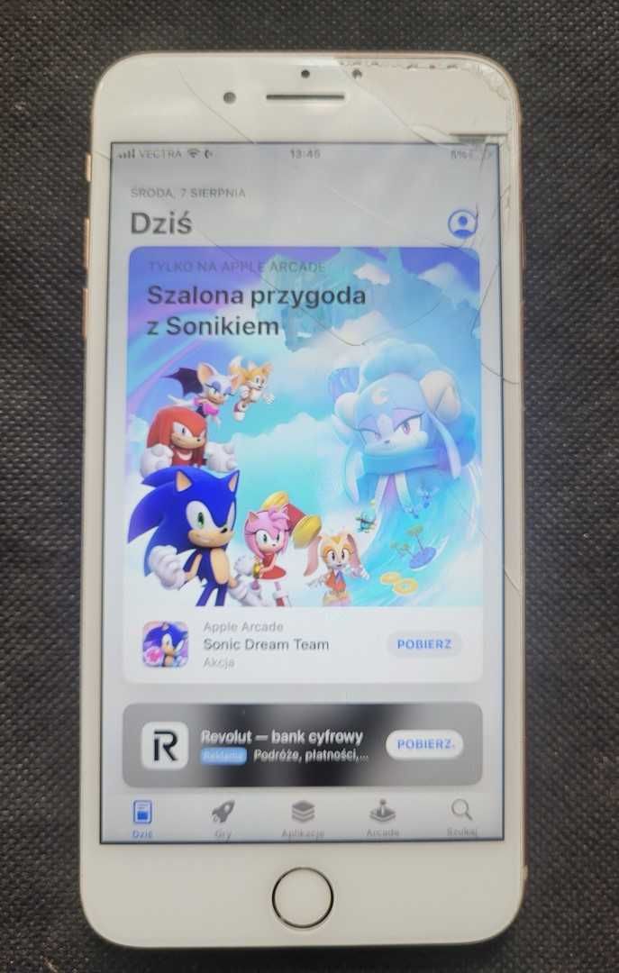 Wyświetlacz Iphone 8 plus Matryca Ekran Uszkodzony
