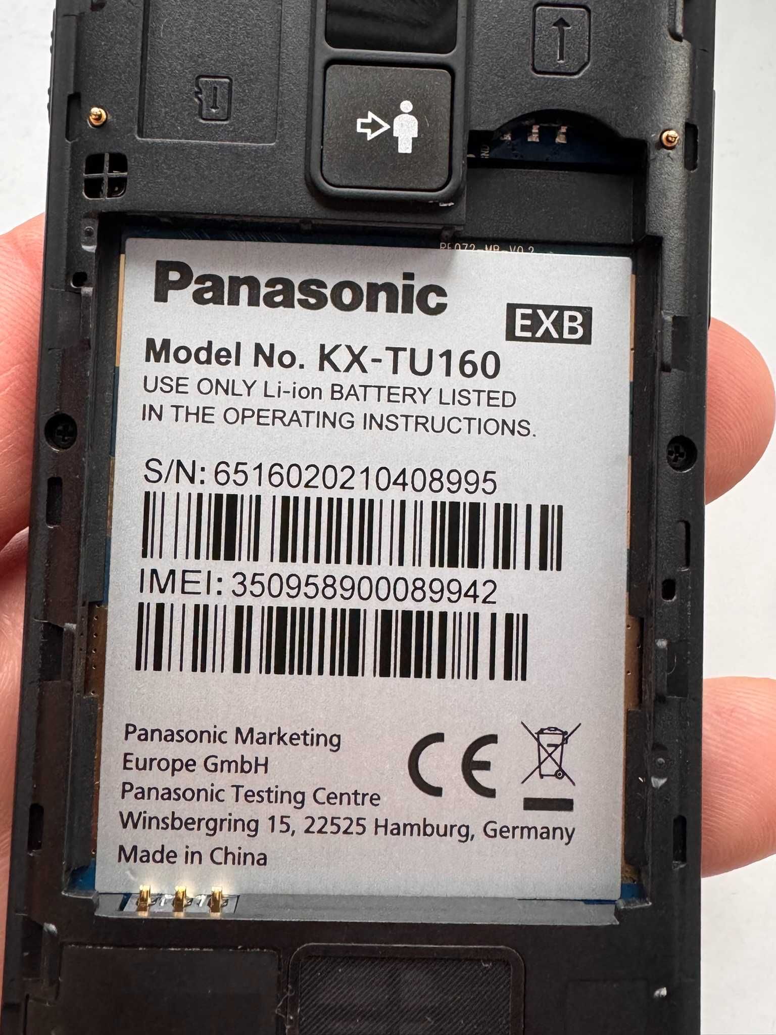 Panasonic KX-TU160 Telefon dla starszej osoby, seniora duże klawisze