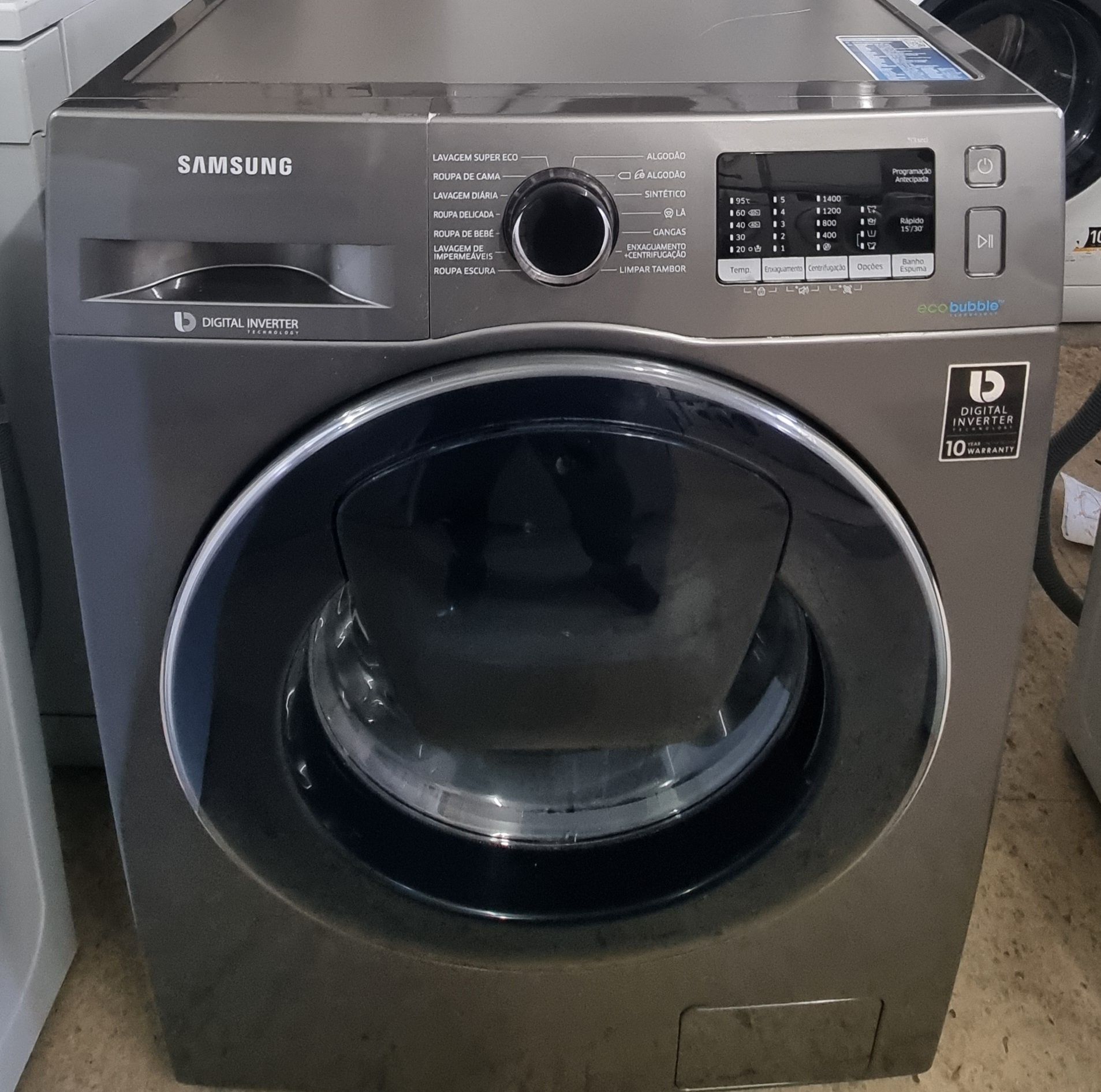 Máquina de lavar roupa Samsung 9kg Add Wash, inverter,Toda boa