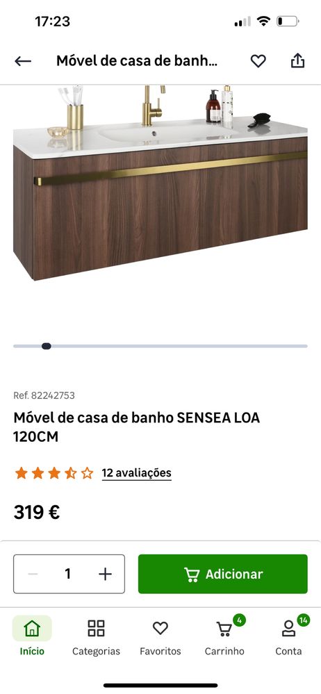 Movel Casa Banho Novo Suspenso 120 Comprimento