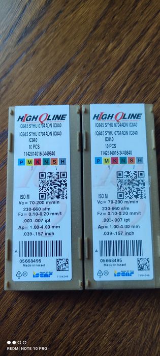Płytki iscar iq845 syhu 0704adn ic840