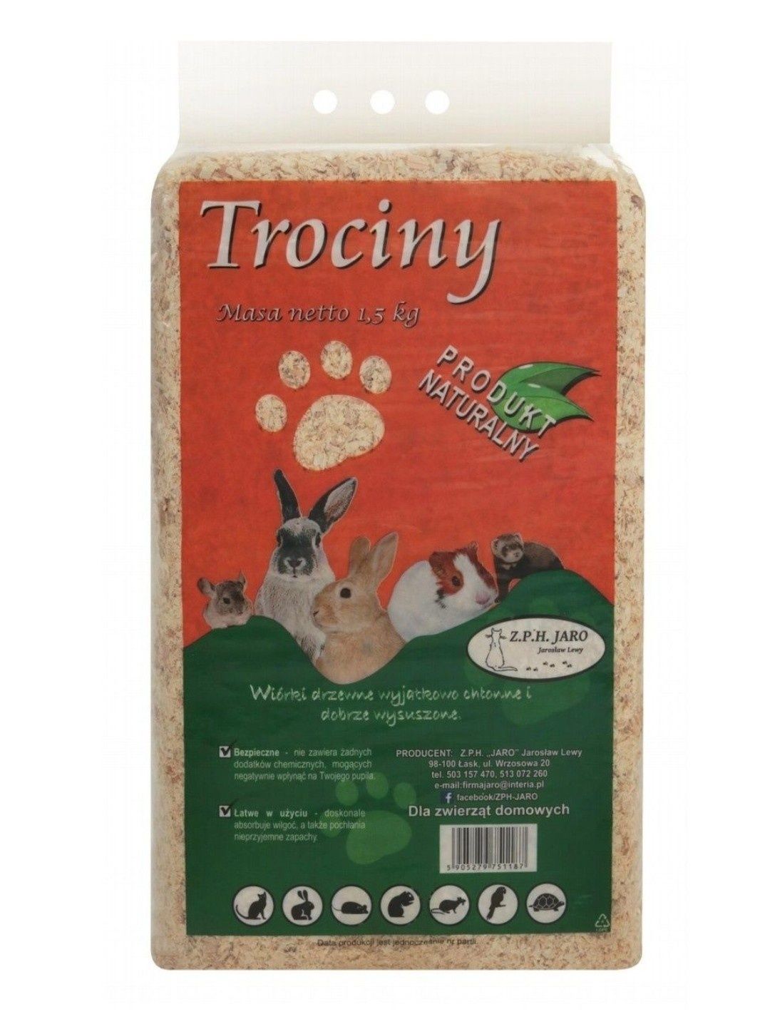 Trociny dla gryzoni I królików 10x 1.5kg