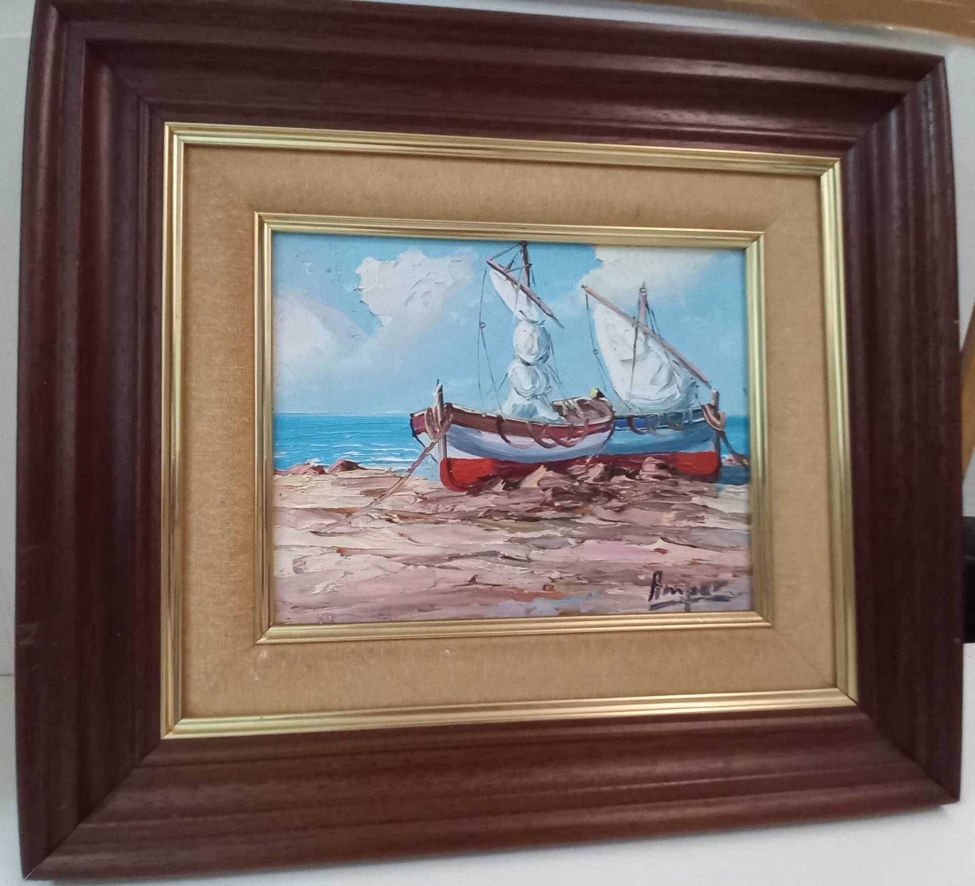 Lote de 5 Quadros - Pintura a Aguarela