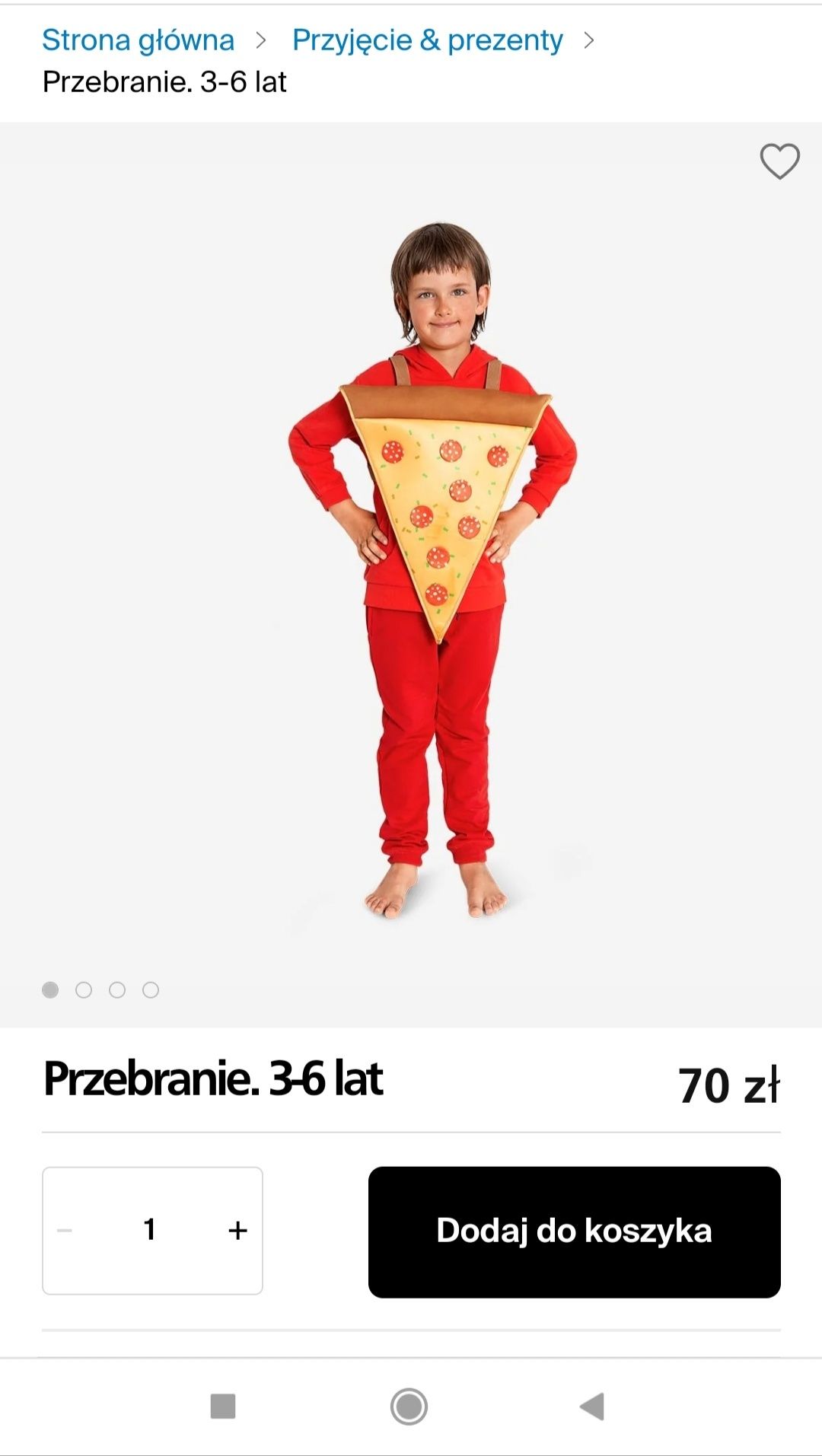 Przebranie, strój karnawałowy Pizza Flying Tiger