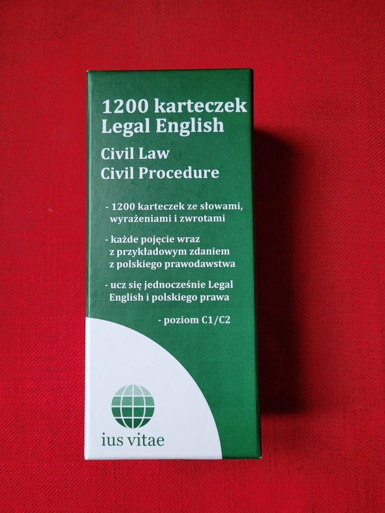 Karteczki fiszki LEGAL ENGLISH dla tłumacza