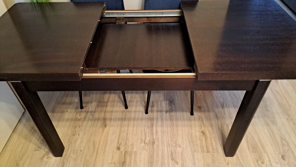 Stół rozkładany ciemny brąz