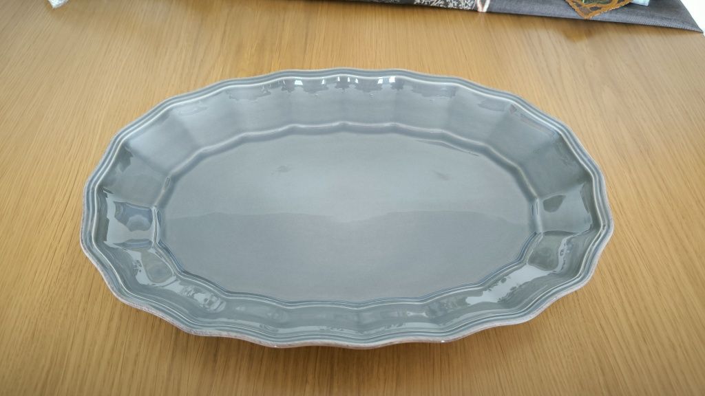 Półmisek szary ceramiczny 41x27,5 cm