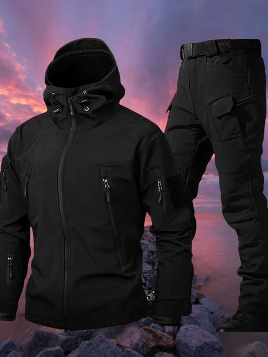 УТЕПЛЕНИЙ ФЛІСОМ тактичний штурмовий костюм SoftShell Софтшел 10 кишен