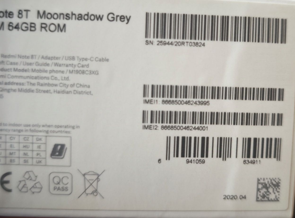 Xiaomi Redmi Note 8T 4/64