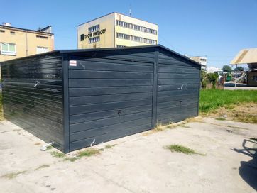 Garaż blaszany 6x5 grafit 7016 antracyt