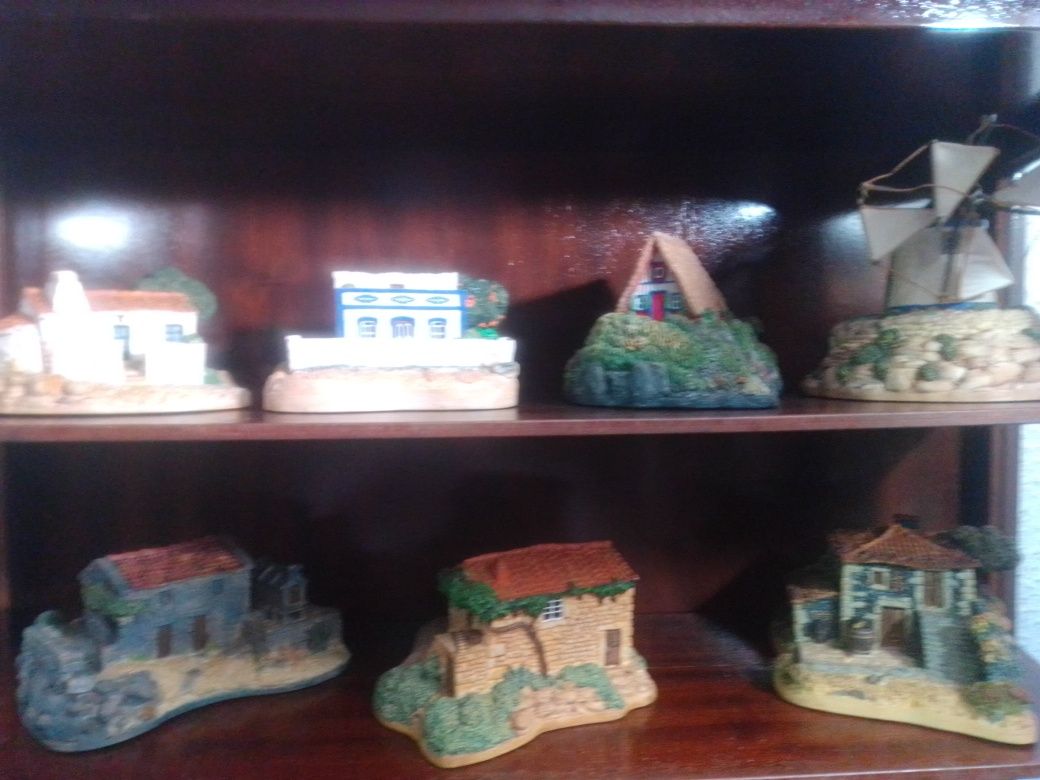 Coleção de casas em miniatura