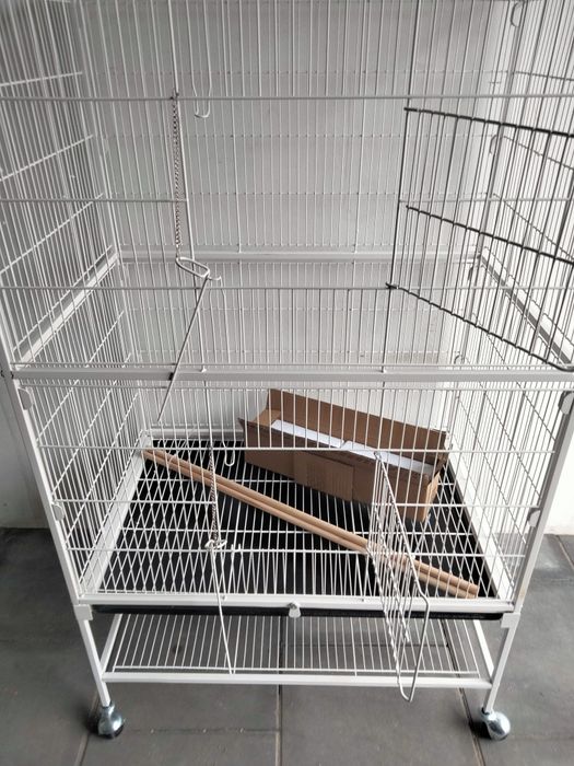 Klatka woliera na kółkach na papugi faliste nimfy zeberki kanarki