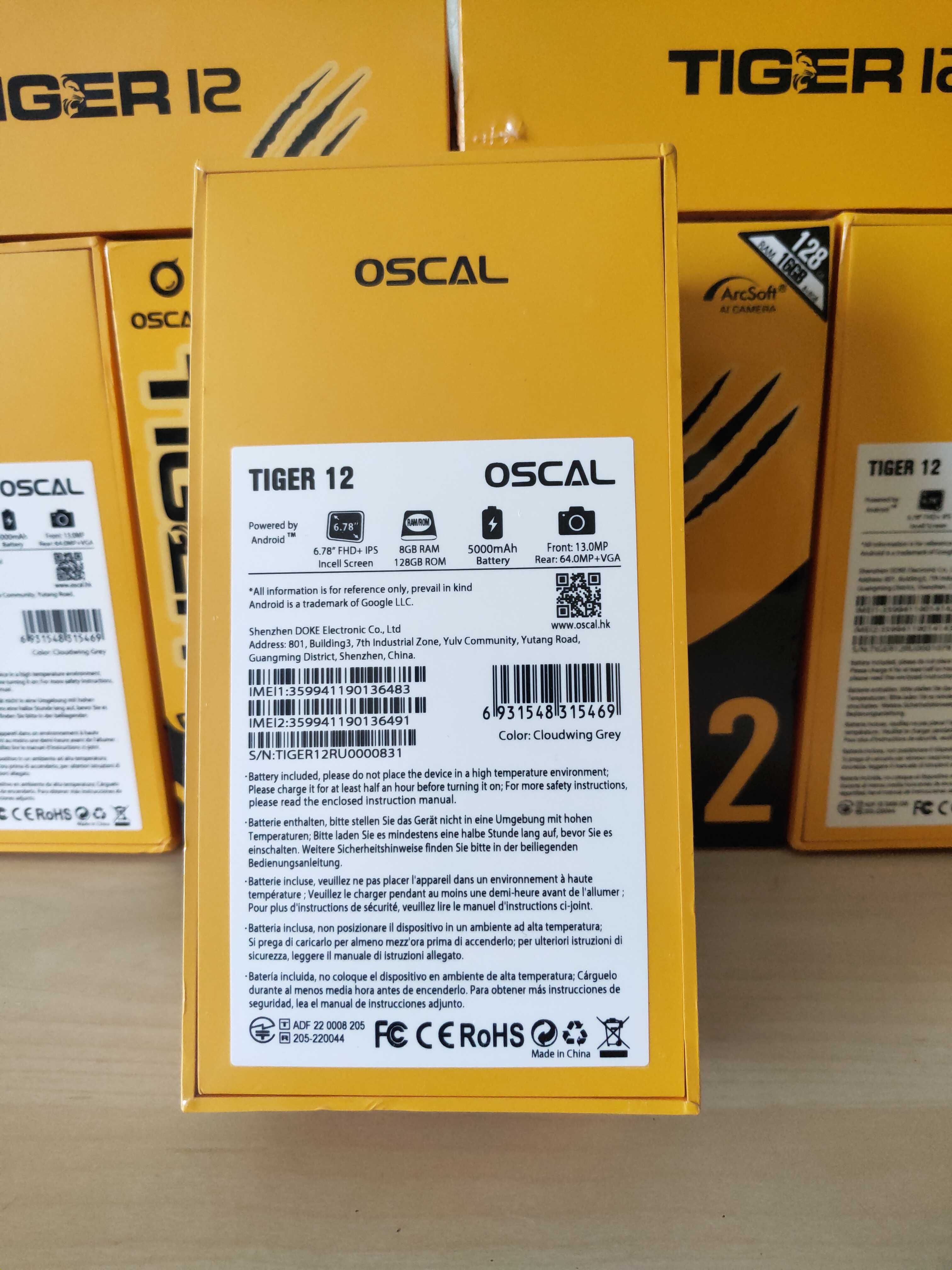 Blackview Oscal Tiger 12 8/12+128/256GB Helio G99 IPS 120Гц 5180 мАч