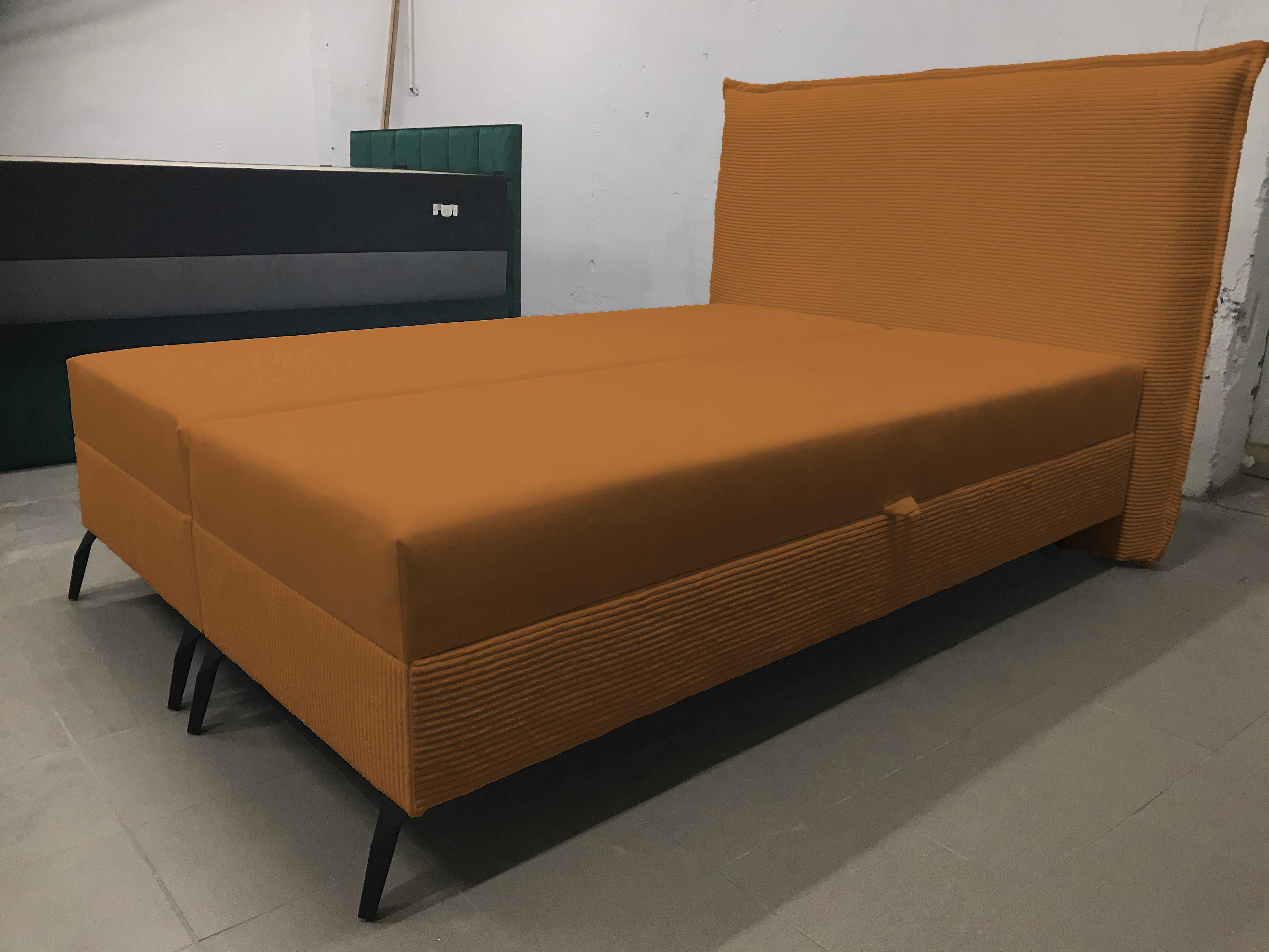 łóżko TAPICEROWANE kontynentalne pojemnik na pościel materac w cenie