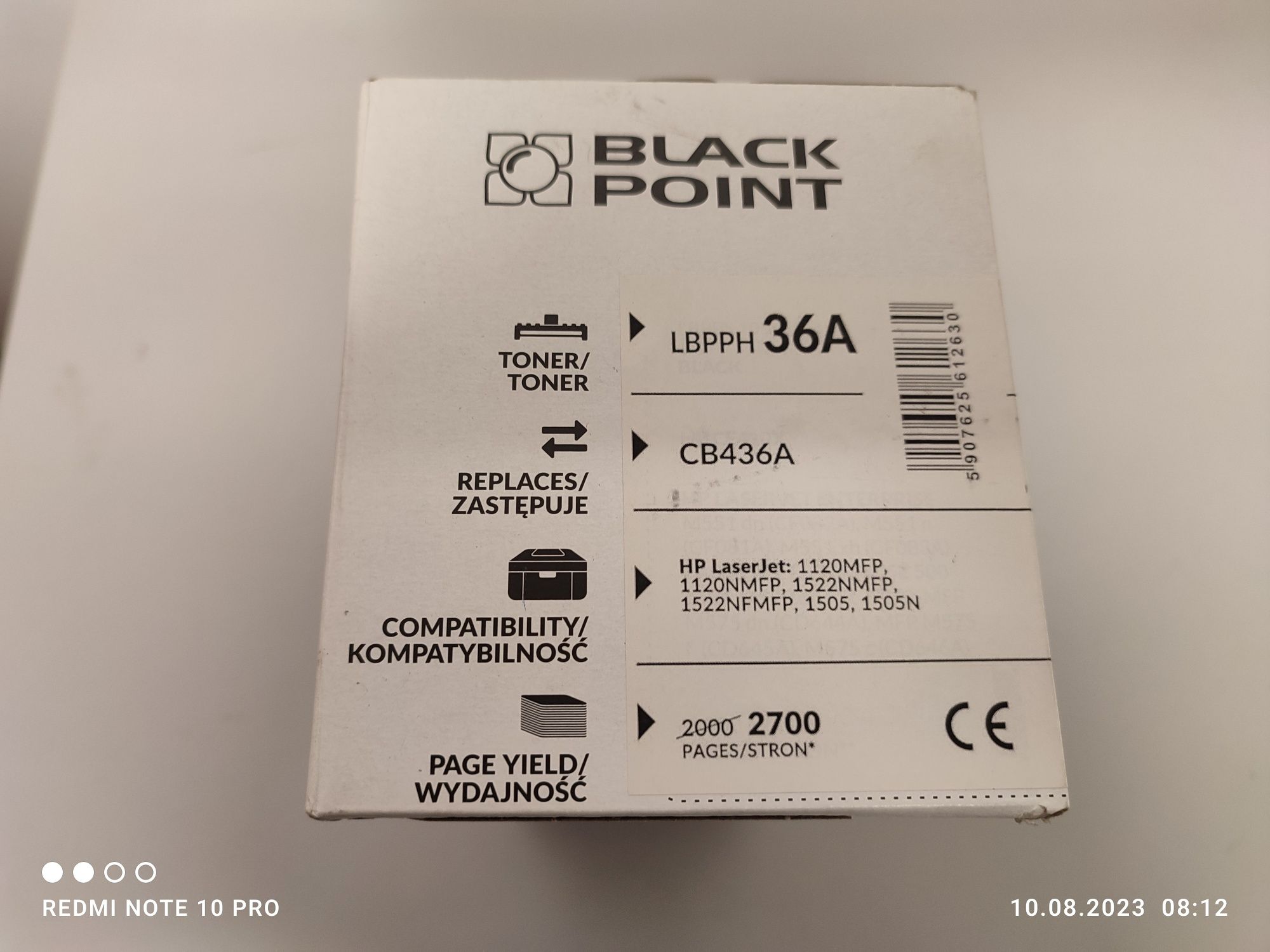 Toner Black Point Regenerowany HP CB436A