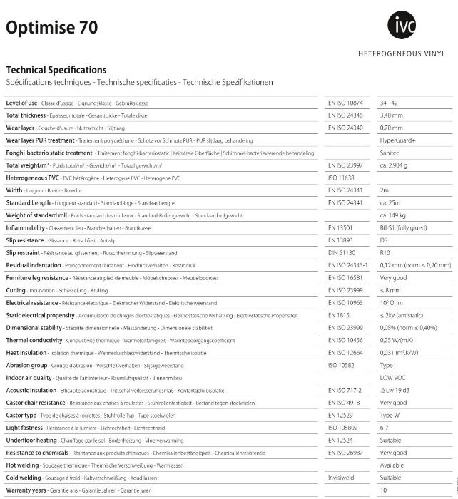 Wykładzina PCV Akustyczna IVC Optimise 70 Navarra