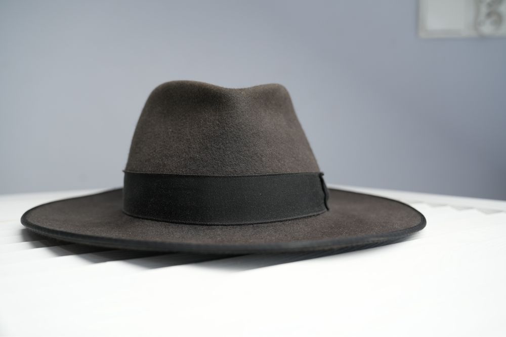 Kapelusz Stylowy Fedora Yva Berlin Projektant Czarny Unikat Stary