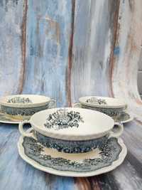 Bulionówki Angielska Porcelana Masons -  Ascot - Vintage - design