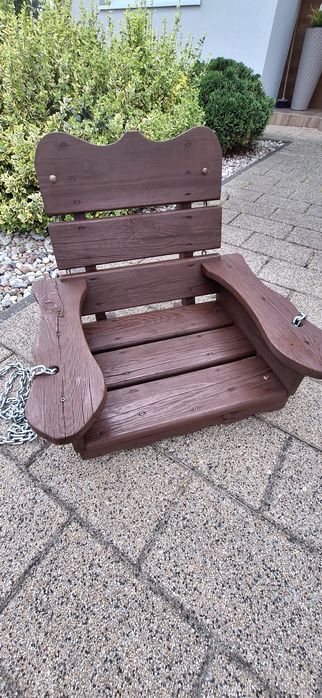 Huśtawka drewniana piękna solidna